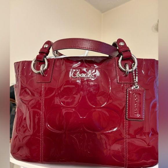 Coach Handbags - Coach Gallery red patent leather Bag